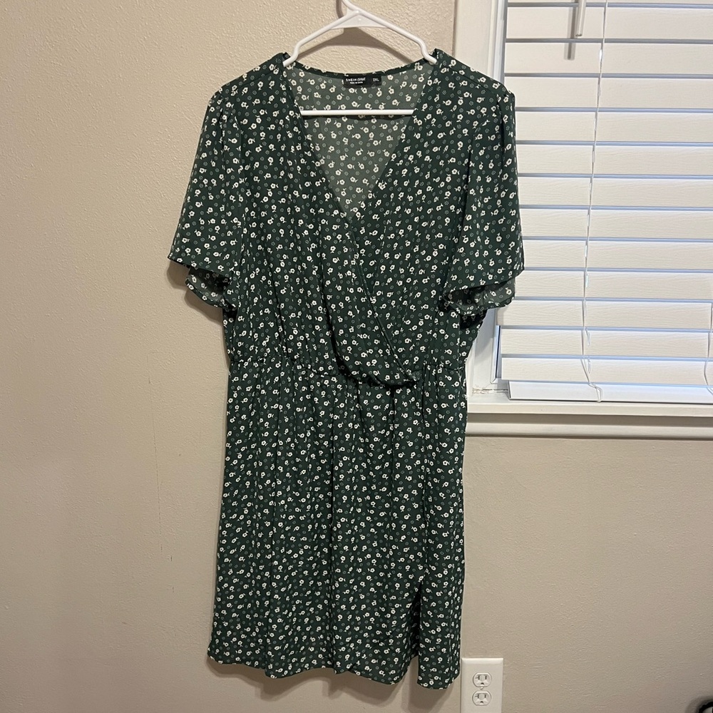 Green Floral Dress